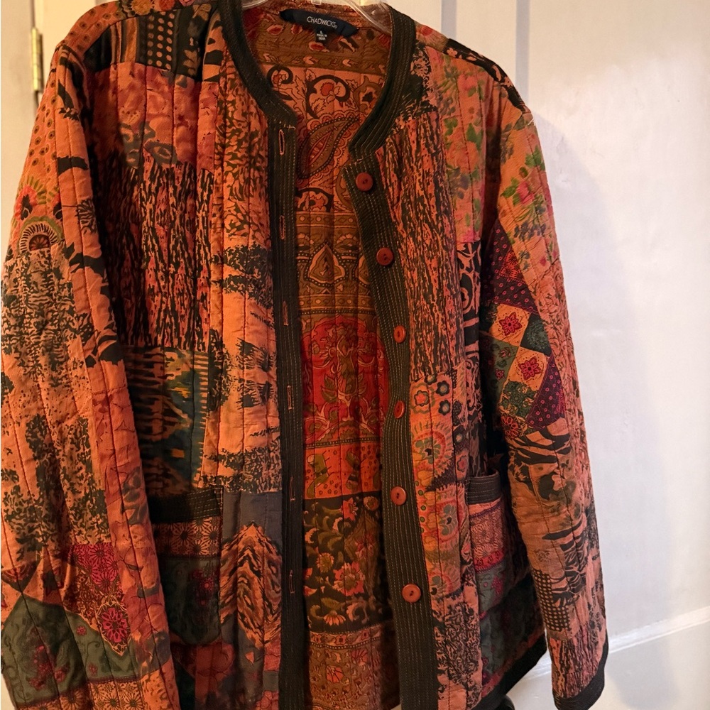 Chadwicks Multicolor Patchwork Blazer - image 7